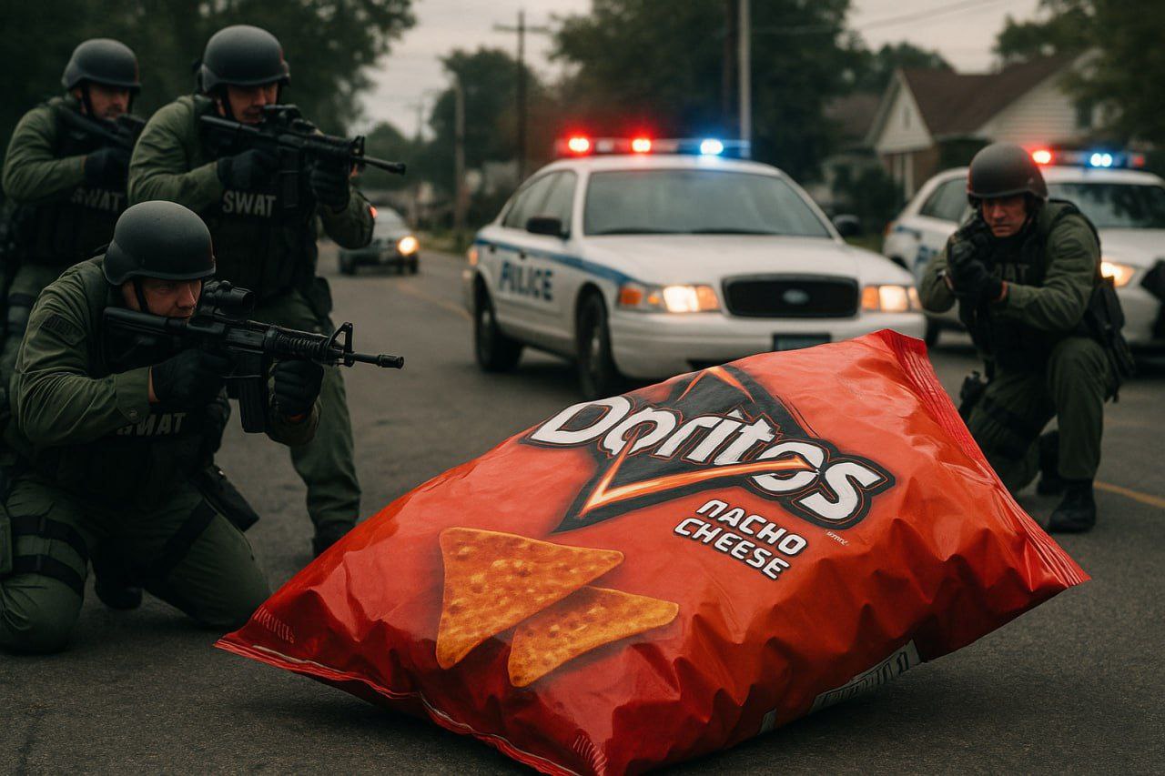 В США копы чуть не убили парня из-за Doritos — школьный ИИ определил чипсы как пистолет и к школе примчались вооружённые копы В США копы чуть не убили парня из-за Doritos — школьный ИИ определил чипсы как пистолет и к школе примчались вооружённые копы