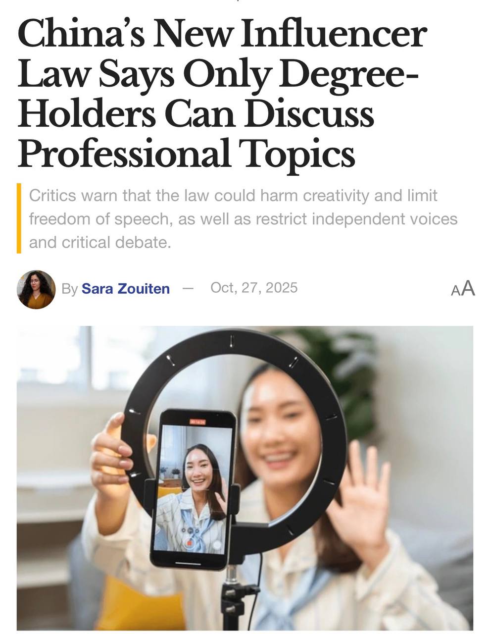 В Китае теперь любой блогер-эксперт должен подтверждать знания дипломом В Китае теперь любой блогер-эксперт должен подтверждать знания дипломом