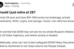 Айтишник из Meta* накопил $10 млн к 28 годам и задумывается уйти на пенсию