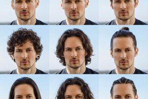 Nano Banana Pro неожиданно хорошо справляется с подбором стиля — просто загружаете своё фото, и модель собирает сет из разных вариантов