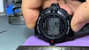 Часы Casio 1989 года со встроенной линейкой