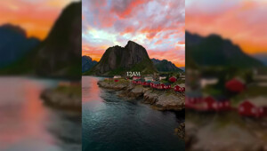 На Лофотенских островах (Норвегия) можно провести половину лета с постоянным днём