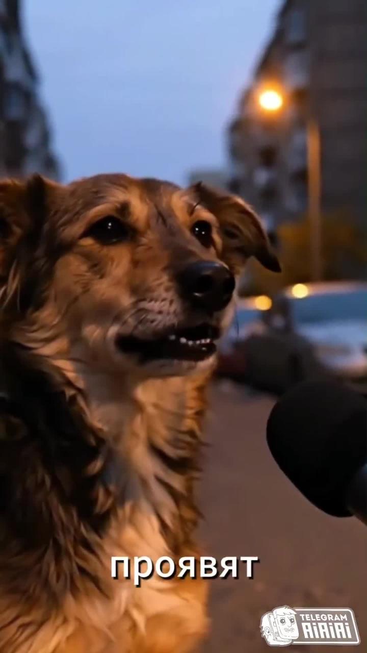 У уличной дворняги взяли интервью