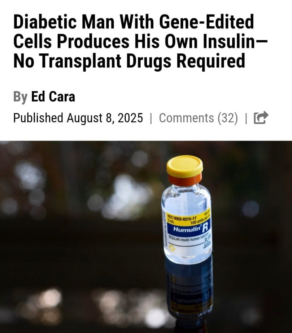 Генная инженерия одержала победу над диабетом: первый пациент вылечен!
