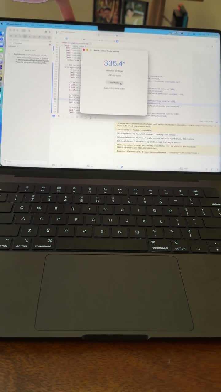 Знали ли вы, что в Mac есть встроенный сенсор, измеряющий угол наклона экрана?
