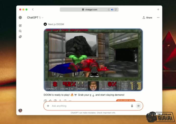 Doom в ChatGPT: Игра прямо в чате!