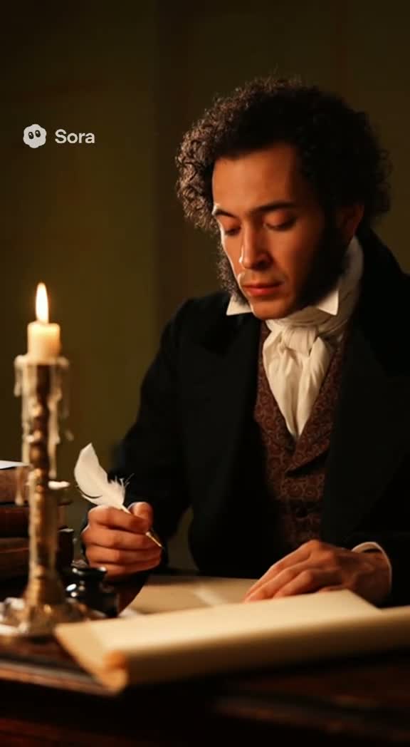 Sora показала, как Пушкин сочинял свои стихи