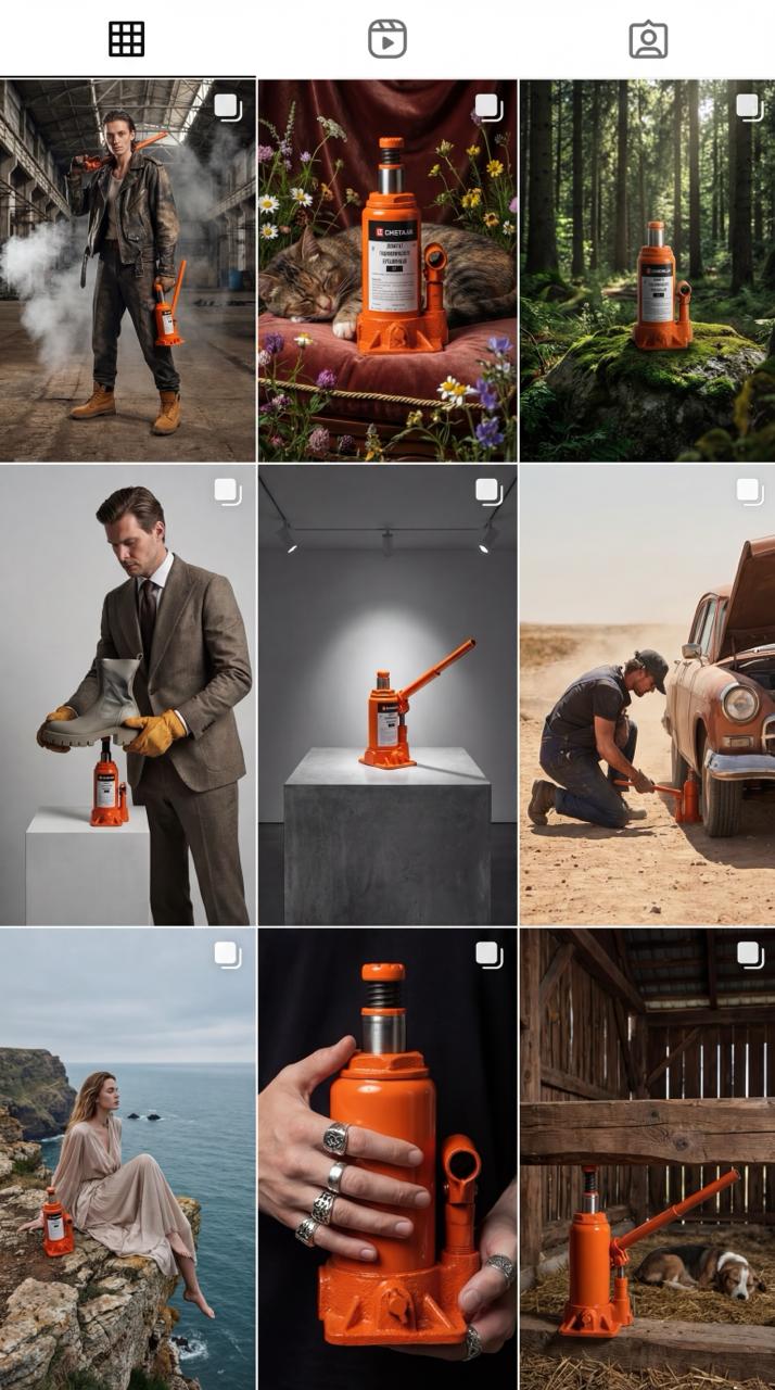 Нашел еще один интересный промпт для новой наны бананы – скармливаете ей какой-то объект, этот промпт и просьбу сделать инстаграм страницу в стиле fashion – для любителей эстетики бетонных заборов