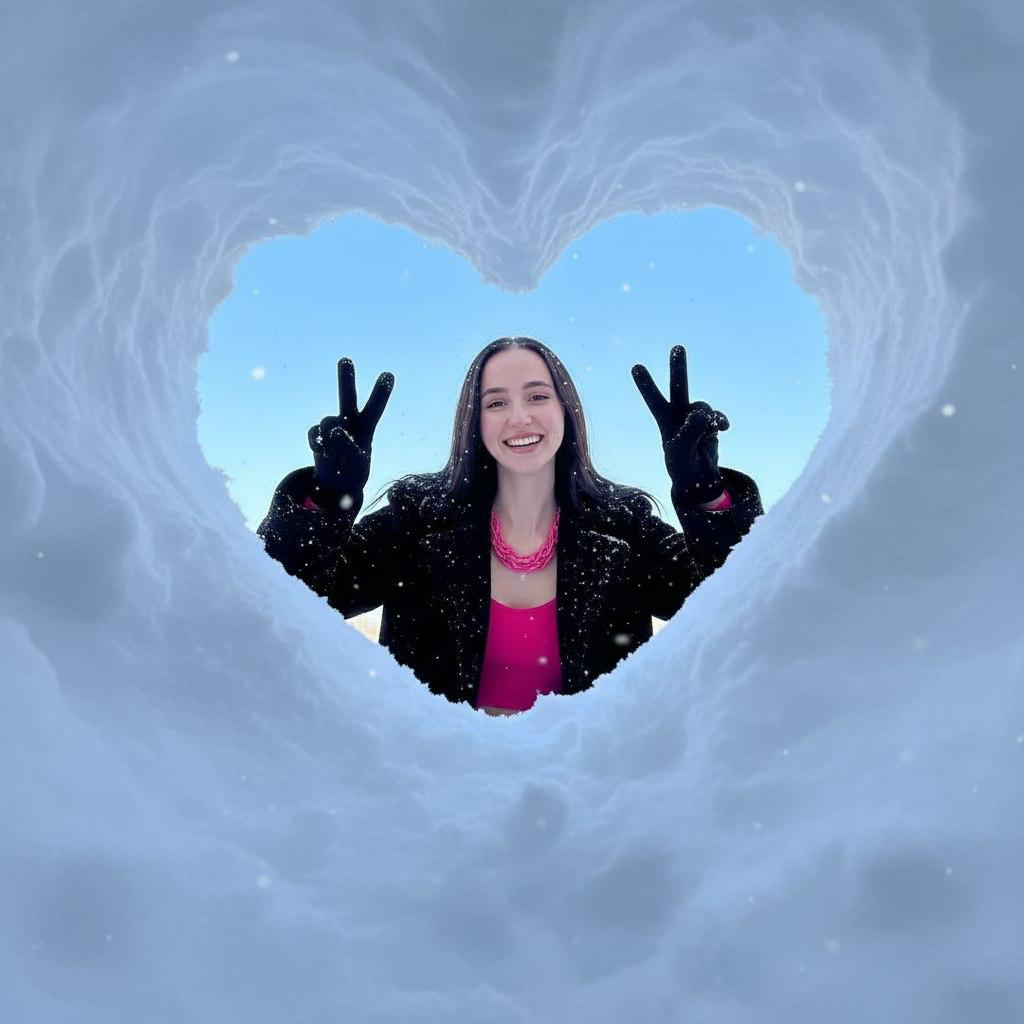 Делаем себе весёлое зимнее фото